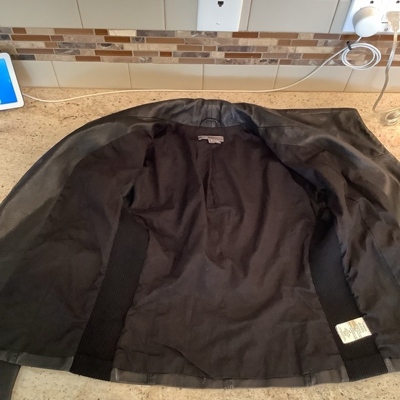Vince Black Leather Jacket Size Small - Picture 11 of 16